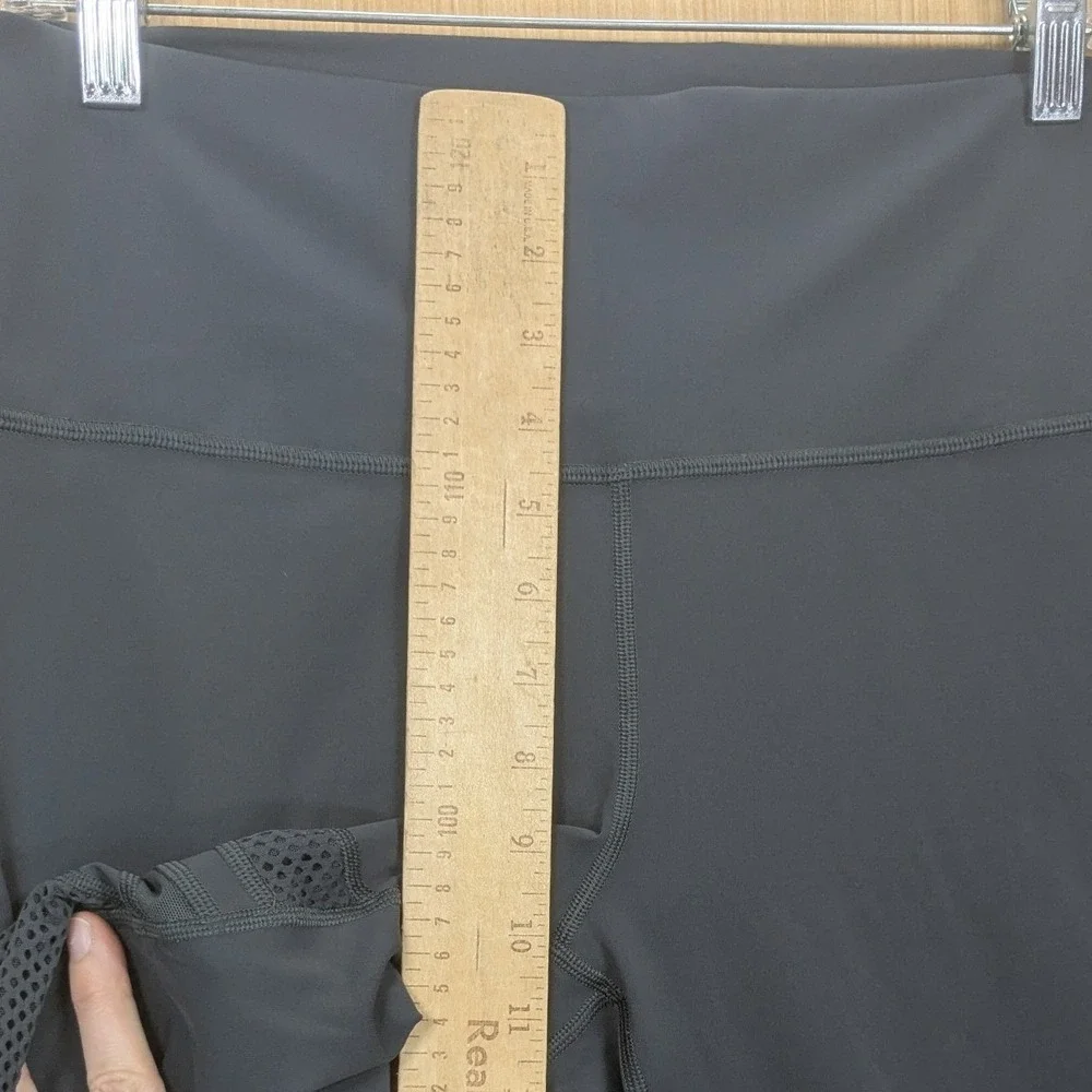 Lululemon Wunder Under Leggings‎ Womens 12 Dark Gray Mesh Insert High Rise Tight